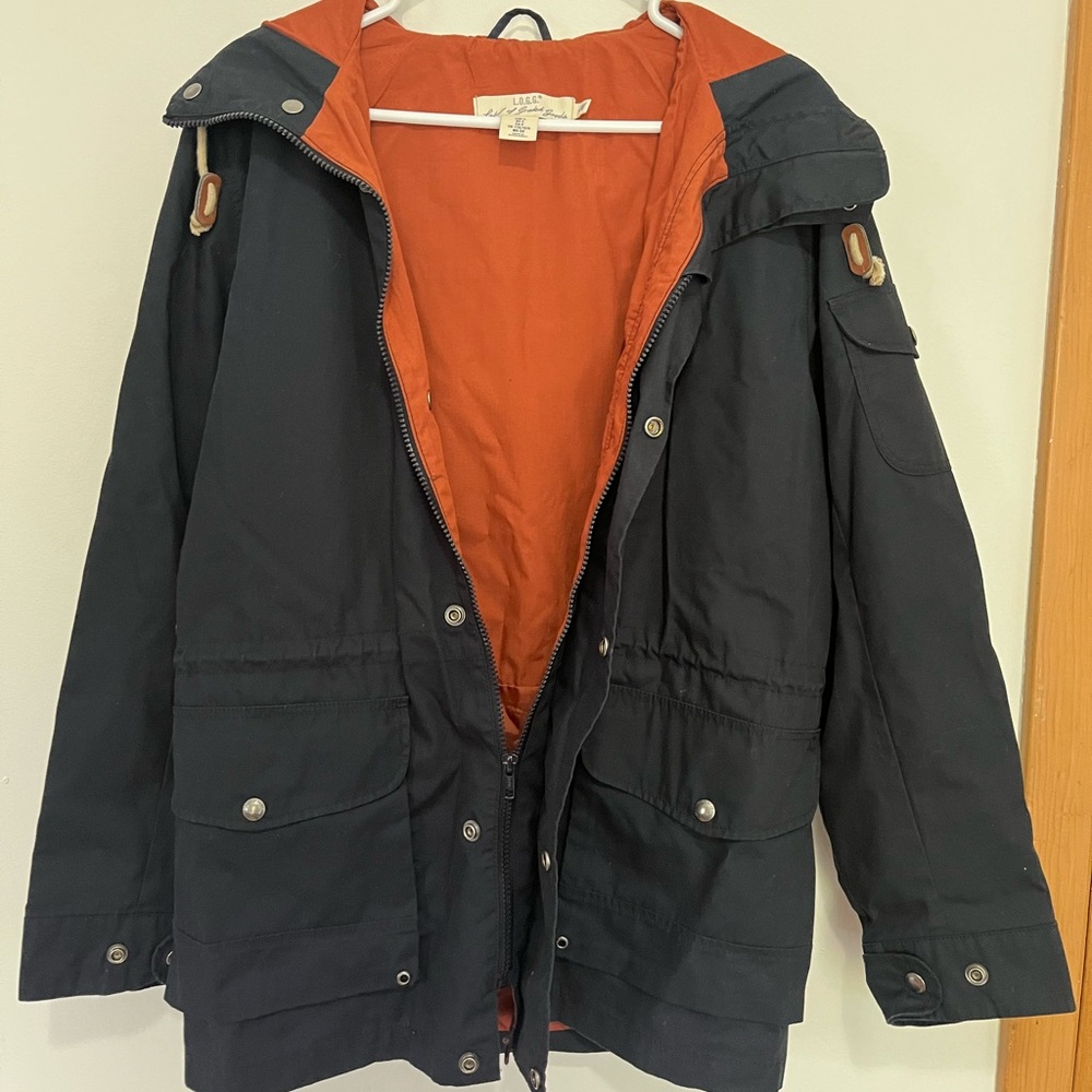 H&M Black Military Jacket with Orange Interior